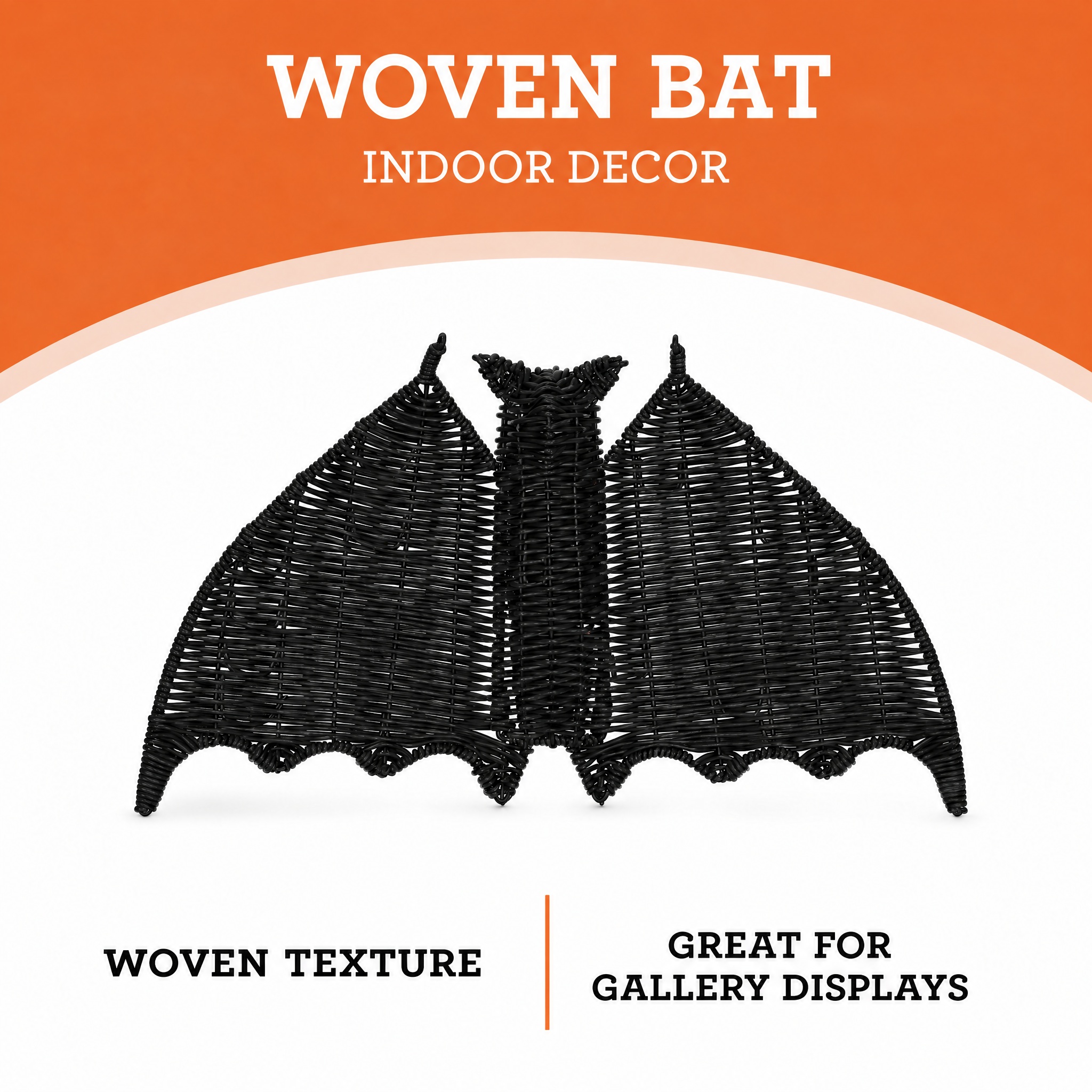 Way To Celebrate Woven Bat Halloween Wall Decoration photo 3