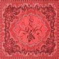 thumbnail image 1 of Ahgly Company Indoor Square Medallion Red French Area Rugs, 8' Square, 1 of 4