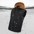 thumbnail image 4 of QSAWXQZ Unisex Plus Size Hooded Heated Vest Coat Men Women 15 Zone Heated Jacket for Outdoor Coat with Zipper Pockets Brown L, 4 of 7