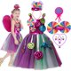 thumbnail image 2 of El Festival de Purim Girl Sweet Candy Tutu Dress Ropa Niños Carnival Frock Birthday Fancy Rainbow Costume Children Party GownL (8-9T) Gao Jinjia LED, 2 of 2