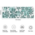 thumbnail image 3 of Teal Daisy Flower Pattern Bathroom Rugs Mat,Non Slip Microfiber Bathroom Rug,Rubber Backing,Soft Bathroom Mats for Bathroom Floor,Tub and Shower,47x17in(120x43cm), 3 of 5