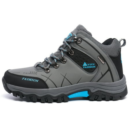 

Men s Casual High Top Sneakers Lightweight Flexible Breathable Non-slip Hiking Shoes For Outdoor Sports Hiking Camping