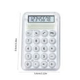 thumbnail image 7 of WKSCLPAI Mini Calculator, Portable Basic Standard Calculators with Cute Candy Color Keys, 8 Digit LCD Display Small Calculations with Transparent Body, White, 7 of 7