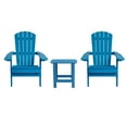 thumbnail image 2 of Emma + Oliver Set of 2 Indoor/Outdoor Folding Adirondack Chairs with Side Table in Blue, 2 of 13