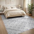 thumbnail image 3 of ODIKA 8'x10' Grey White Geometric Design Washable Area Rug Modern Machine Pattern for Living Room, Under Sectional, Family , Durable, Non-Slip, 3 of 7