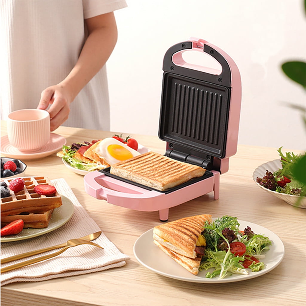 Kumdkd Home Bread Machine & Toaster 2-in-1 - 650W Dual Baking Sheets for Fresh Bread & Toast (UK Plug, PC Stainless Steel)