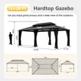 thumbnail image 3 of VEIKOUS 12' x 20' Outdoor Hardtop Gazebo, Double Roof Metal Gazebo for Patio, Garden, Lawn, Party, 3 of 12
