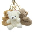 thumbnail image 3 of Llavero con forma de oso de peluche rizado de dibujos animados, colgante para bolso, carcasa creativa para teléfono móvil, accesorios de joyería, muñeca, 3 of 6
