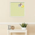 thumbnail image 3 of PinPix ArtToFrames 22x22 Custom Cork Bulletin Board Argyle Bright Yellow   Poster Board Has a Fabric Style Canvas Finish, Framed in Satin White Frame (PinPix-647), 3 of 6