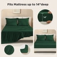 thumbnail image 6 of ANGENIA California King Comforter Set Dark Emerald Green - 7 Pieces Boho Bed in a Bag Cal King Oversized Bedding Comforter Sets, Lightweight Fluffy Bed Set with Comforter, Sheets, Pillowcases & Shams, 6 of 7