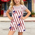 thumbnail image 2 of Kids American Flag Bibs Overalls Boys Girls 4th of July Outfits Adjustable Straps Coveralls Patriotic Romper Jumpsuit, 2 of 5