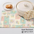 thumbnail image 5 of Placemat, Pioneer Flower Floral Print Pattern Place Mats Table Mat Set Of 2, PVC Washable Placemats for Party Kitchen Dining Decoration, 18x12 Inch, Fade Resistant, 5 of 6