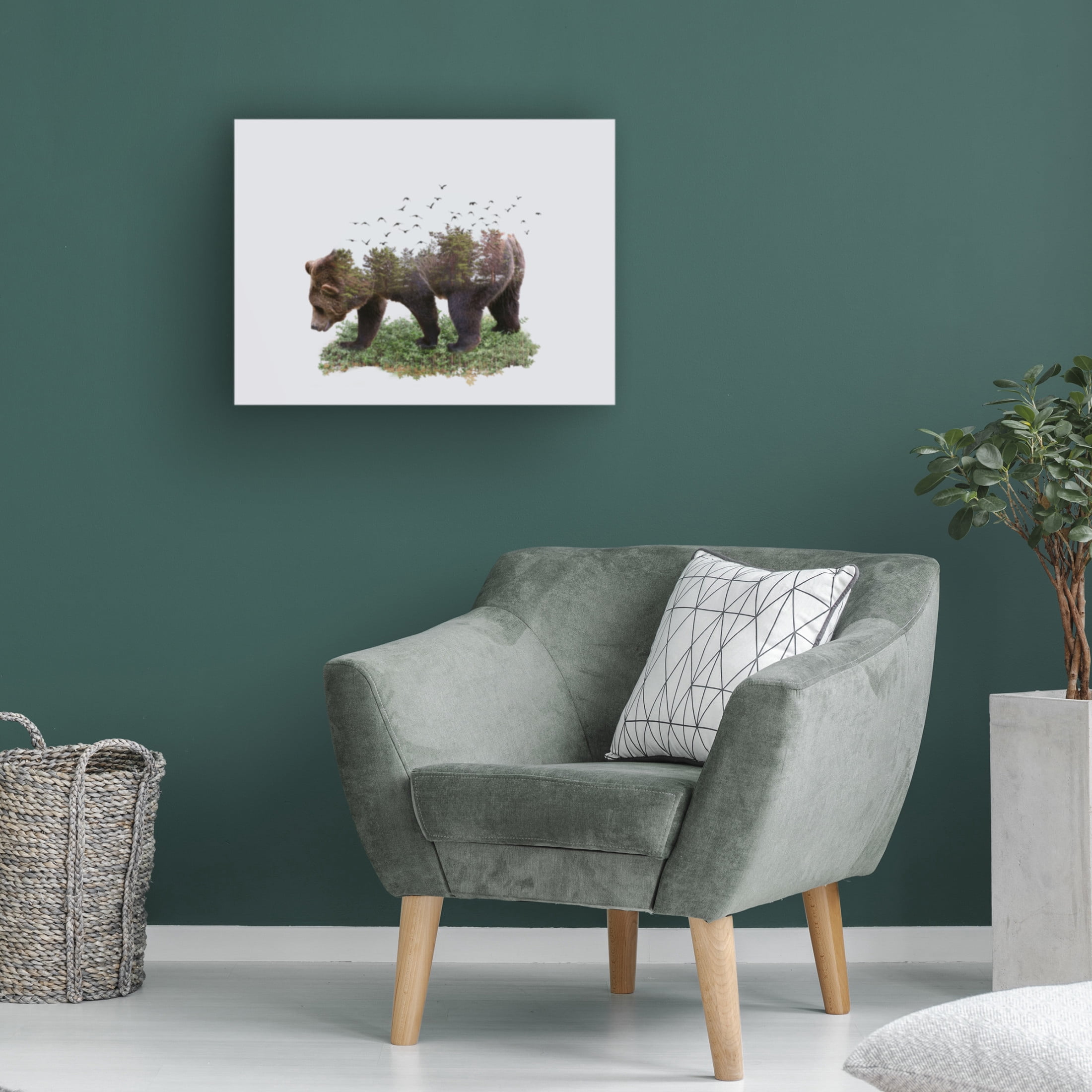 Trademark Fine Art Salome Zhividze Bear Canvas Wall Art