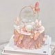 thumbnail image 4 of Parte superior de la tarta de mariposa, parte superior de la tarta de metal dorado con la frase "Feliz cumpleaños", decoración para fiesta de tarta de cumpleaños de niña, 4 of 7