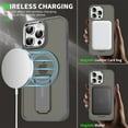 thumbnail image 3 of For Magsafe Magnetic Stand Invisible Support Phone Case for iPhone 16 15 14 11 12 13 Pro Max Plus Hard Anti-fall Matte Back case Black For iPhone 12, 3 of 6