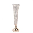 thumbnail image 2 of Balsa Circle 2 Gold Metal 28" Crystal Beaded Metal Trumpet Vases Centerpieces Party Events Decorations Supplies, 2 of 8