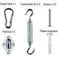 thumbnail image 2 of Shade sail Hardware Kit for Triangle Heavy Duty Sun Shade sail Installation 8 Inches Stainless Steel for Deck Garden Lawn Patio B, 2 of 5