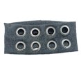 thumbnail image 1 of Diadema transpirable con aberturas y remaches metálicos, banda elástica ancha para el pelo para mujer, accesorio de moda de estilo punk (4 colores neutros, 40 g), 1 of 3