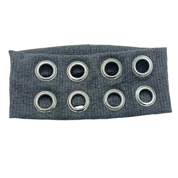 Breathable Cutout Headband with Metal - Elastic Wide Hair Band for Women - Punk Style Fashion Accessory Light Weight Everyday Wear 4 Neutral Colors
