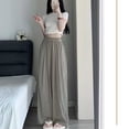 thumbnail image 6 of Pants Women All-match Elastic Waist Daily Straight Leisure Loose Korean Style, 6 of 8