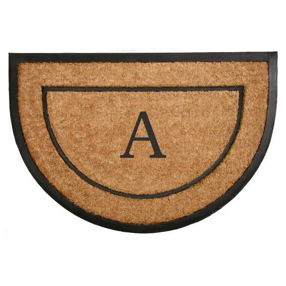 The General Half-Circle Monogram Doormat , 24" x 36", Letter A