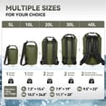 thumbnail image 3 of MARCHWAY Mochila flotante impermeable con bolsa seca de 5 L/10 L/20 L/30 L/40 L con tapa enrollable que mantiene el equipo seco para kayak, rafting, canotaje, natación, camping, senderismo, pesca en l, 3 of 8