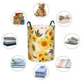 thumbnail image 6 of XMXT Collapsible Laundry Basket, Sunflowers Pink Print Waterproof Laundry Hamper, 40L Multicolor, 6 of 8