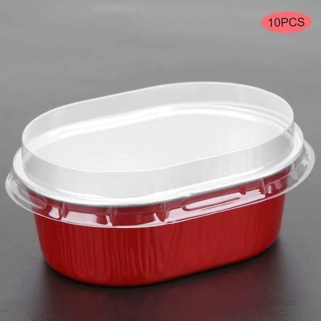 Moldes desechables BuyWeek 10 piezas aluminio ovalados para tartas