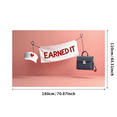 thumbnail image 3 of White Fabric Banner with Red Glittery Earned It Lettering Heart and Star Elements Party Decoration Backdrop for Celebrations Photo Shoots Graduation Parties Valentine Events, 3 of 4