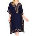 thumbnail image 2 of HAPPY BAY Women's Plus Size Boho Swimsuit Cover ups Tops 2X-3X Navy Blue-AC734, 2 of 4