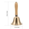 thumbnail image 2 of WESIEVYA Hand Rining Bell Golden Brass For Holiday Festivities 1Pack, 2 of 8