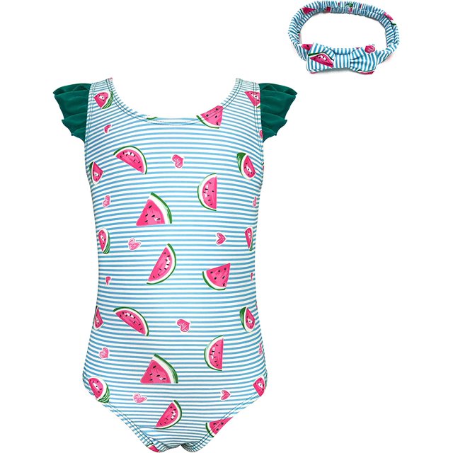 Baby Girl'S One Piece Traje de baño Fresa con Volantes Trajes de baño Lindo Traje de baño Fresa-Blanco 2 Años Fresa-Blanco 2 Años Xishao ropa
