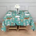 thumbnail image 3 of Husky and Coffee Square Tablecloth,Waterproof Square Table Cover,Wipeable Spillproof Washable Table Cover for Home Kitchen Party Decor 42"X42"(107x107cm), 3 of 6