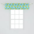 thumbnail image 2 of Ambesonne Blue Sky Window Valance, Graphic Hot Air Balloons, 42" x 12", Yellow Green Sky Blue, 2 of 3