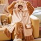 thumbnail image 1 of Pijama grueso de franela para mujer, camisón cálido con capucha, Kawaii ropa para el hogar, túnicas suaves y elegantes, 2XL, Invierno, 1 of 4
