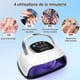 thumbnail image 4 of RV Lámpara de uñas de gel, lámpara de uñas de gel de 220 W con mango, 4 temporizadores, pantalla LCD HD, base extraíble, máquina de arte de uñas LED para todos los geles, secadores de uñas y lámparas Sailing Electrónica, 4 of 5