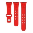 thumbnail image 4 of Red Raiders Engraved Silicone Unisex Watch Band for Apple Watch - 42/44/45/49mm(46mm Series 10/11) Red by Affinity Bands, 4 of 4