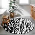 thumbnail image 3 of Round Rug 4Ft Washable Non-Slip, Black White Striped Circle Area Rugs for Living Room Bedroom, Farmhouse Stripes Modern Abstract Art Indoor Floor Mats Carpet Runner for Home Decor Aesthetic, 3 of 8