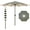 Black and Cream Stripe, variant on Abba Patio 7.5ft Outdoor Patio Umbrella w/ Push Button Tilt and Crank, 6 Ribs-Beige