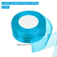 thumbnail image 2 of Uxcell 1.6 Inch Organza Ribbon 100 Yard Gift Wrapping Ribbon Bright Blue, 2 Roll (50Yard/Roll), 2 of 6