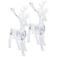 thumbnail image 4 of Toyvian Set of 2 Transparent Acrylic Elk Figurines Christmas Desktop Decorations Holiday Adornments, 4 of 11