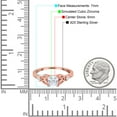 thumbnail image 4 of Rose Tone, Simulated Cubic Zirconia Size-9 Cushion Cut Celtic Art Deco Engagement Ring 925 Sterling Silver, 4 of 7
