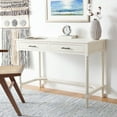 thumbnail image 2 of SAFAVIEH Mckinlee Solid Retro 2 Drawer Writing Desk, Distressed White, 2 of 15