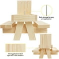 thumbnail image 4 of Squirrel Feeder with Umbrella, Wooden Squirrel Picnic Table, Hard and Strong, 4 of 7