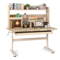 thumbnail image 1 of Gymax Kids Study Desk w/Tilt Desktop Retractable Book Stand & Pegboard Pen Holder, 1 of 10