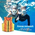 thumbnail image 2 of XIAOCHA Women Life Jacket For Water Sports High Visibility Orange & Yellow Striped Zippered Safety Vest Quick Drying Buoyant Flotation Gear, 2 of 7