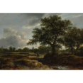 thumbnail image 3 of Jacob van Ruisdael 18x14 Black Modern Framed Museum Art Print Titled - Landscape with a Village in the Distance (1646), 3 of 5