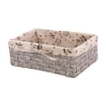 thumbnail image 1 of Estante de cesta tejida, cesta rústica de granja rectangular con forro extraíble para escritorio S, 1 of 9