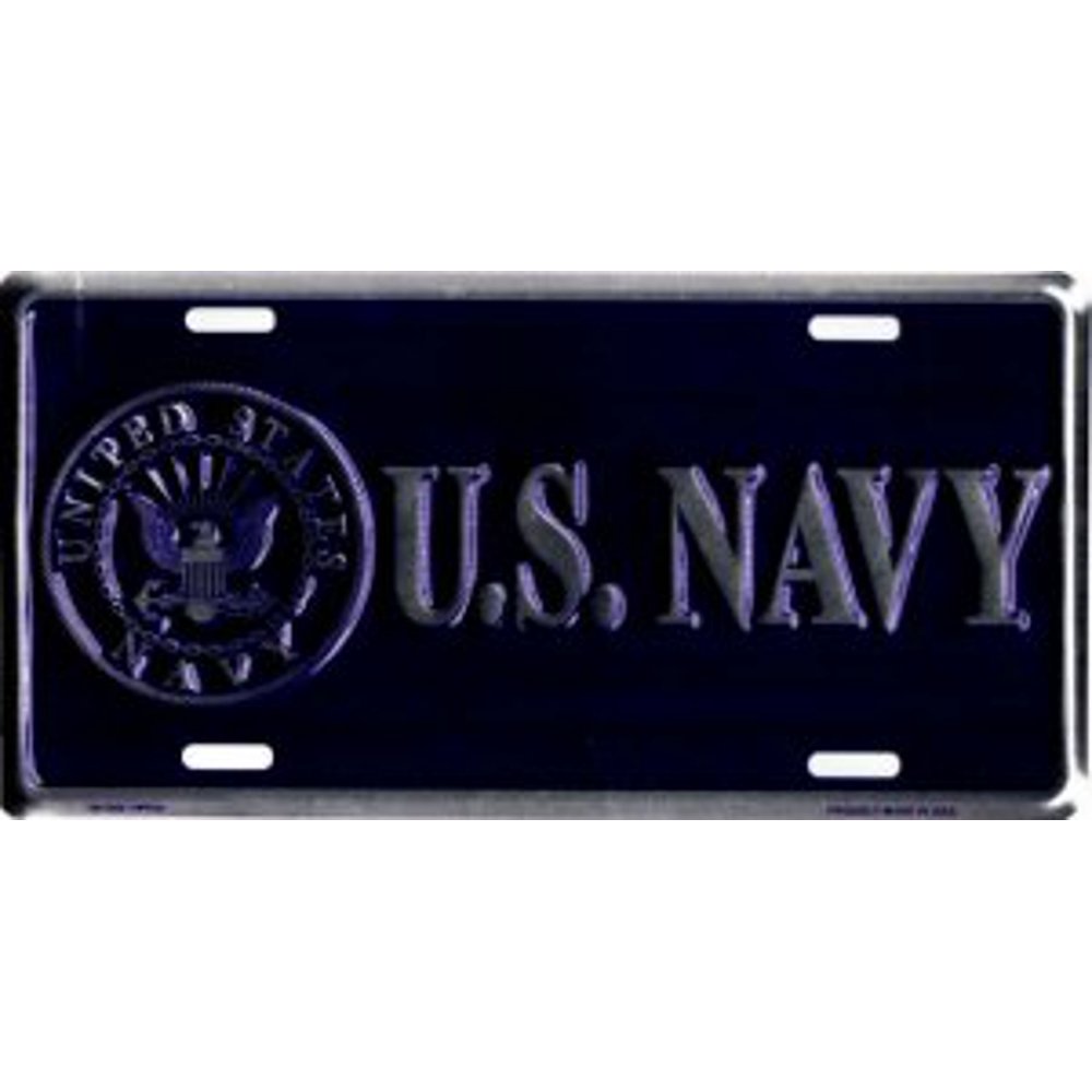 U.S. Navy Metal License Plate