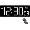 thumbnail image 2 of JUNCHI-Digital Wall Clock with Seconds for Gym, Remote Countdown Timer Large LED Display 5 Dimmer, (10.2" White), 2 of 4
